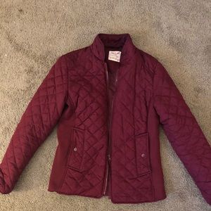 Burgundy Puffy Jacket